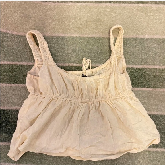 WeWoreWhat Cream Ruched Top - Picture 3 of 4